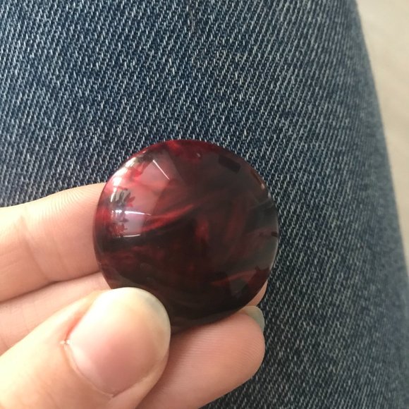 Vintage Shimmery Acrylic 1980s Stud Earrings - Picture 3 of 6